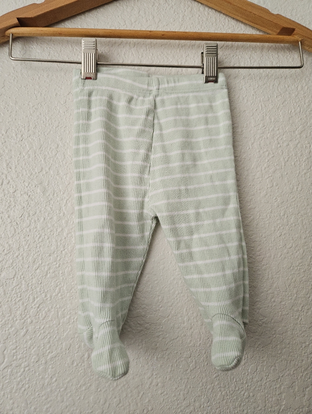 little me organic striped pants, newborn